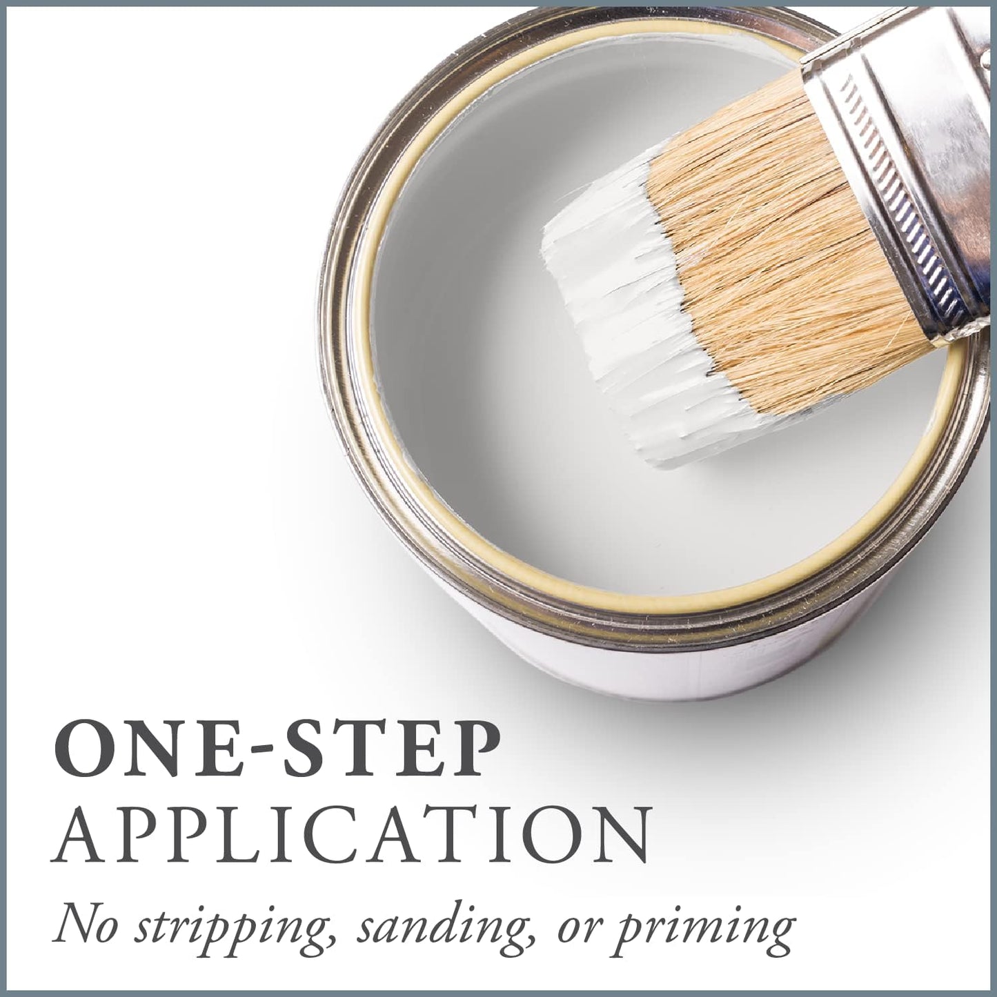 AMY HOWARD AT HOME Chalk-Based One Step Paint for Furniture, Cabinetry, Decor, Finish, and More | No Stripping, Sanding, or Priming | Ultra-Light Base | 16 Ounce | Metropolitan Grey
