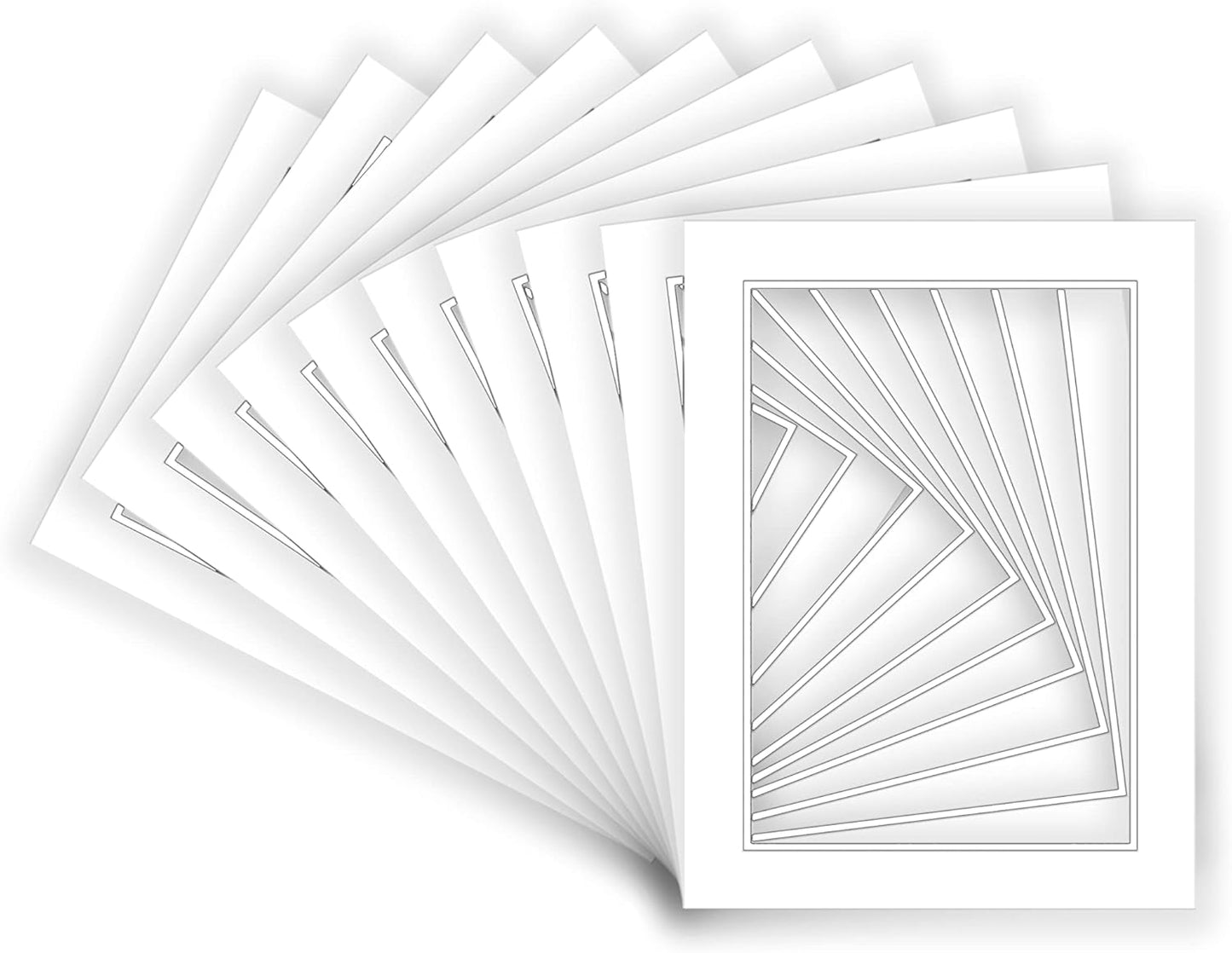 11x14 Mat for 8x12 Photo - Precut White on White Double Mat Picture Matboard for Frames Measuring 11 x 14 Inches - Bevel Cut Matte to Display Art Measuring 8 x 12 Inches - Acid Free ONE MAT