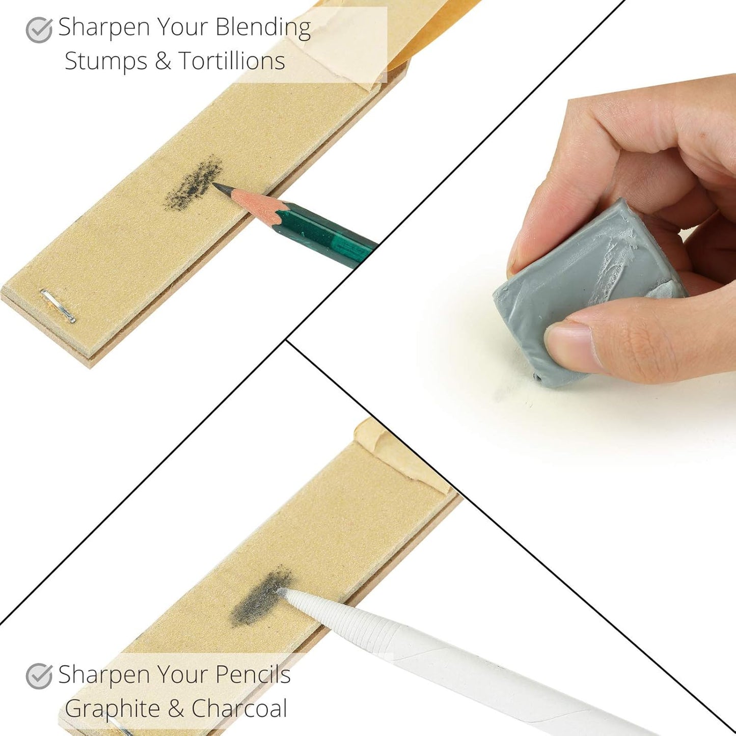 Mr. Pen - 14 Pack of Blending Stumps, Art Eraser, Blending Sticks for Drawing, Shading Pencils for Sketching