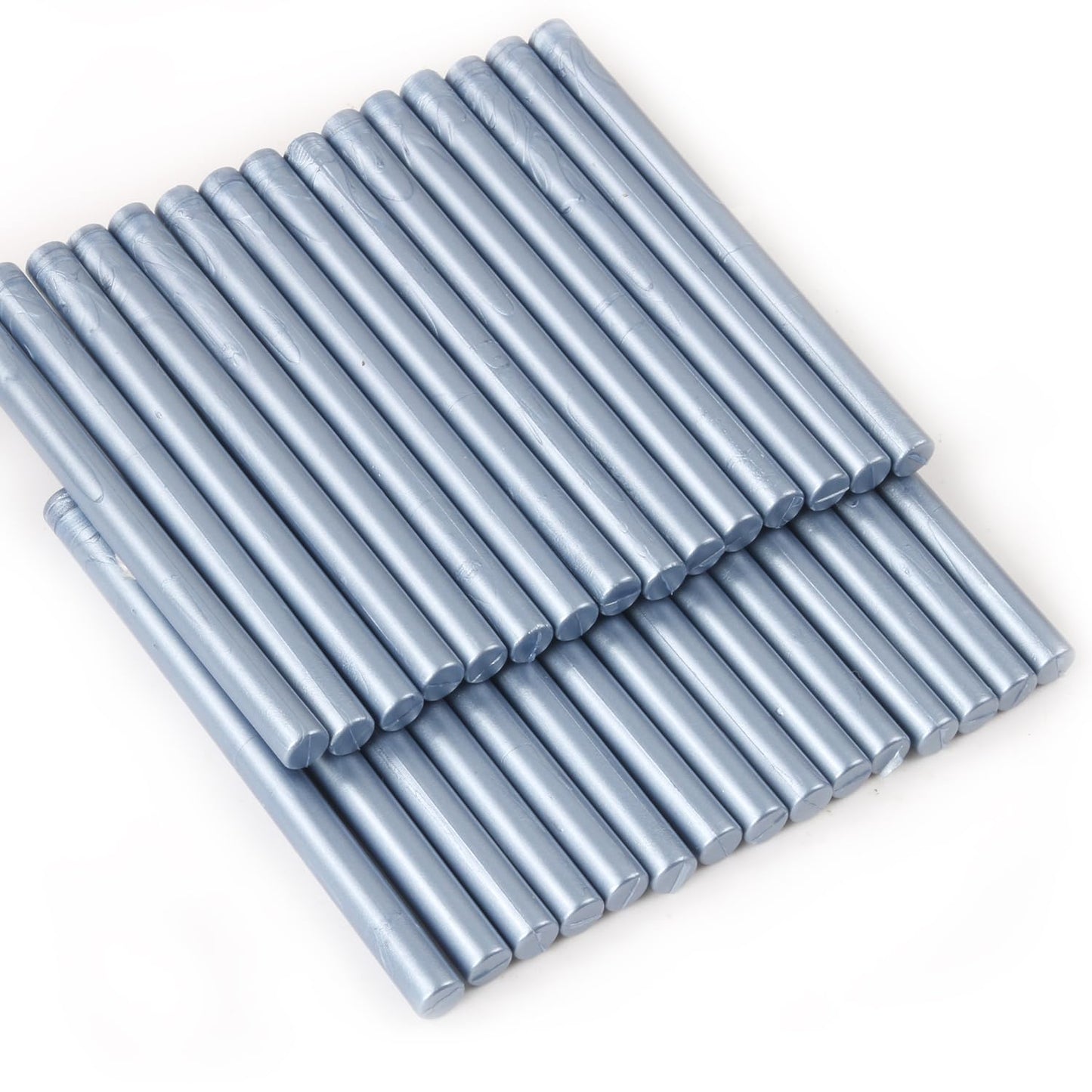 Gray Blue Wax Seal Sticks, 30pcs Sealing Wax Sticks, HOSEALING Glue Gun Wax Seal Sticks for Wax Seal Stamp, Premium Sealing Wax for Wedding Invitations, Letter, Envelope (Mini Size)