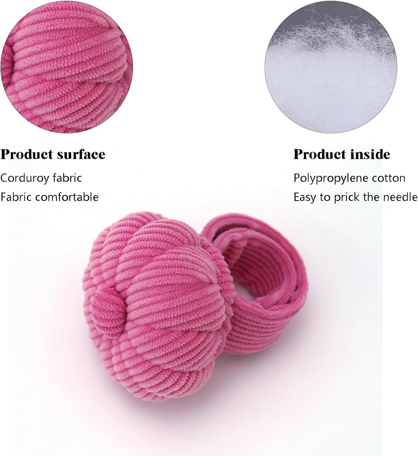 Wrist Pin Cushions, Sewing Needle Cushion kit with 1Pcs Elastic Strap Finger Ring Pincushions, Adjustable Strap Handcraft Needles Holder for Sewing and Quilting.(Deep Pink)