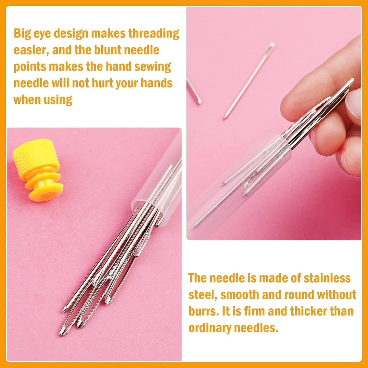 Stitch Markers, 300 pcs Crochet Markers, Metal Stitch Markers for Crocheting, Crochet Accessories and Supplies, Stitch Markers for Knitting and Crocheting, Safety Pins for Fabric and Paper