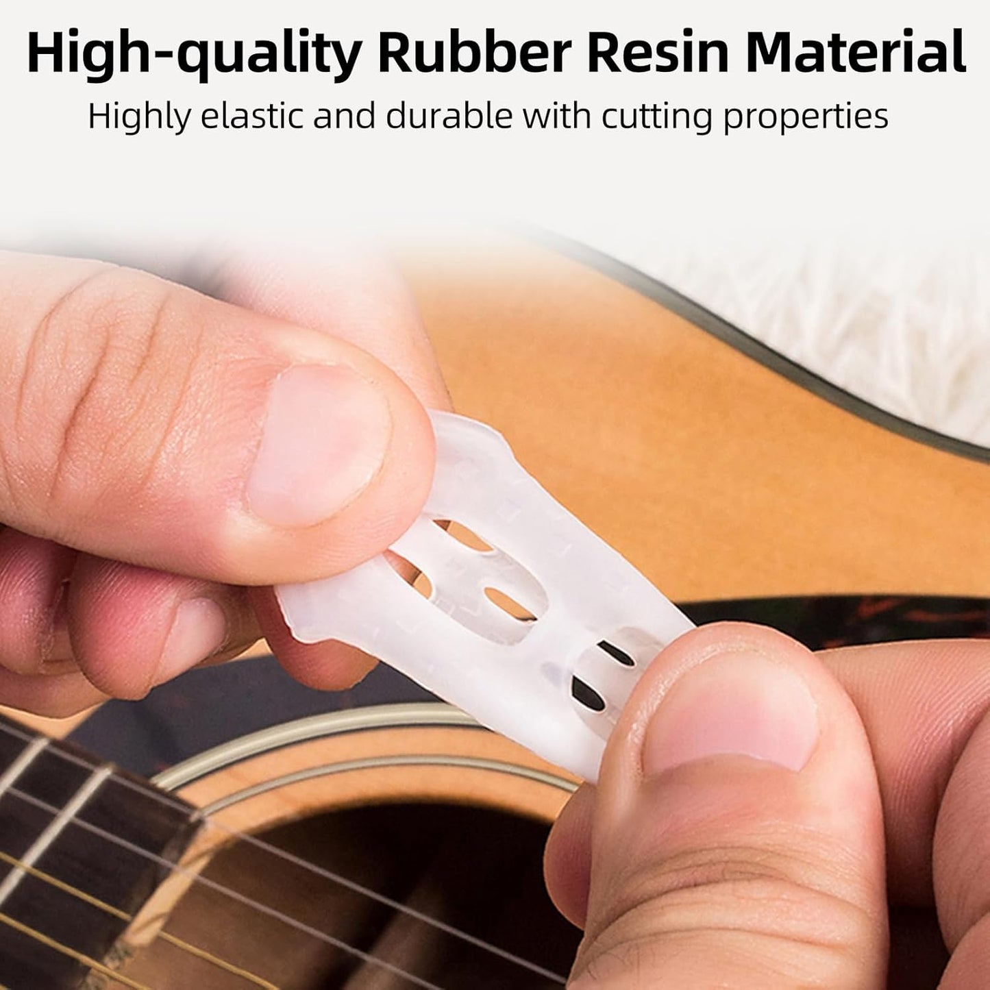 Guitar Fingertip Protector Silicone Thimble 20 PCS Rubber Finger Tips with 5 Sizes (XS-XL),4 Colors for Hand Embroidery Sewing, Carving, Comfort Grip for Guitarists, Office Workers