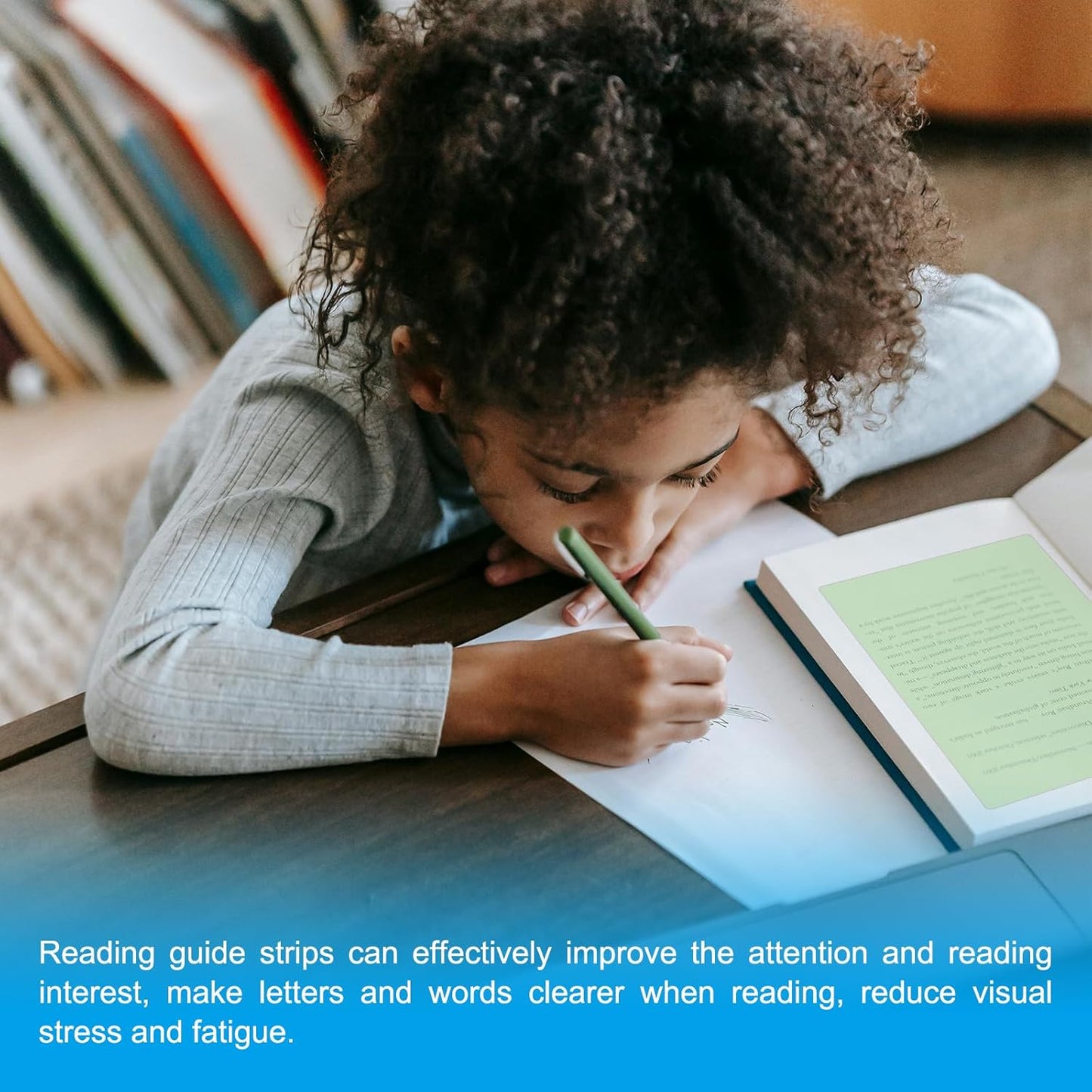 PATIKIL A4 Size Guided Reading Sheet, 5pcs Correction Lighting Gel Filter Colored Overlay Transparent Color Film for Classroom Photo Studio, Grass Green