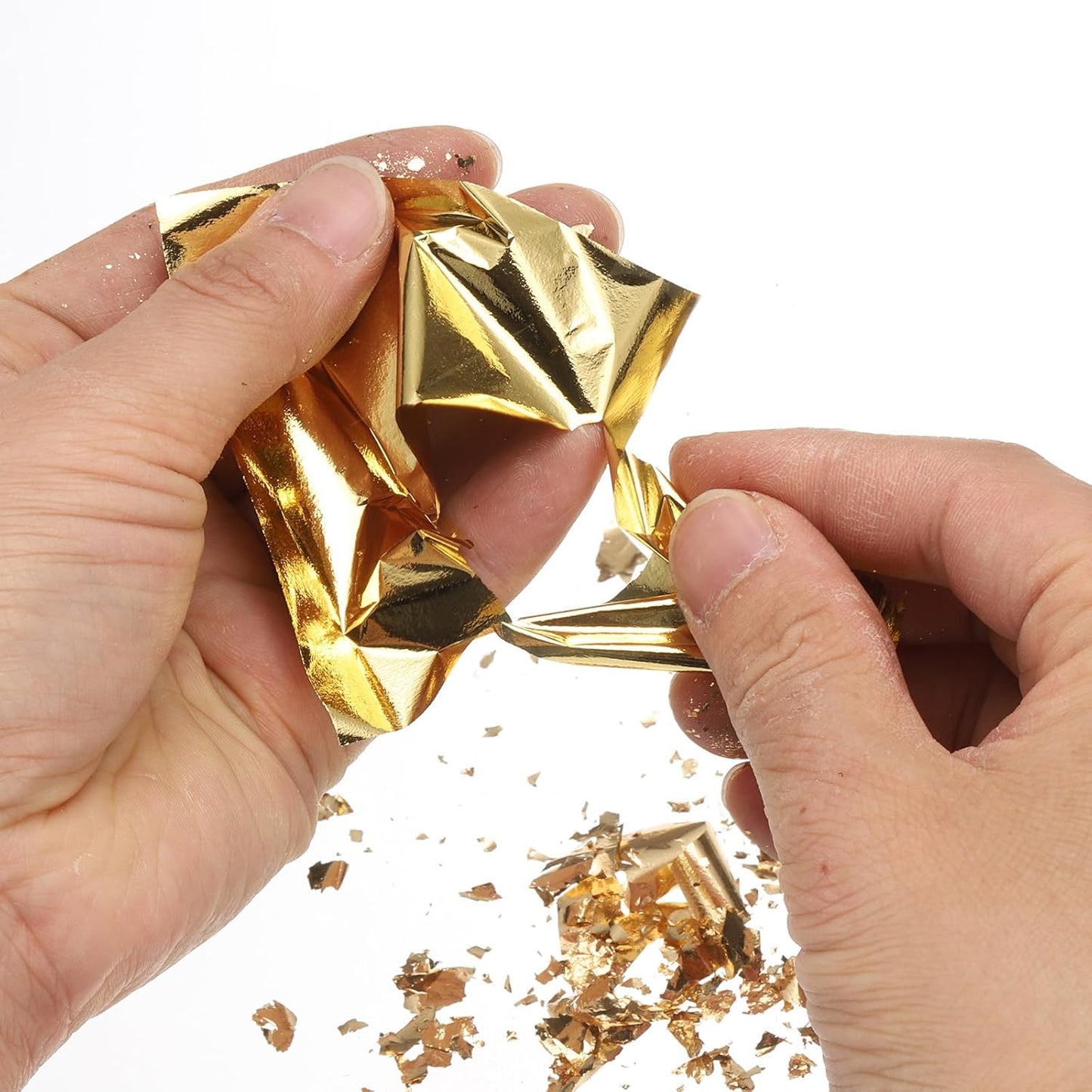 uxcell 100pcs Leaf Sheets, 3.5" x 3.5" Foil Sheets Paper Sheets for DIY Crafts Painting Nails Resin Furniture Decoration(Light Cyan)