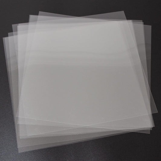 7.5Mil Blank Mylar Sheet (10 Pack), 12“ X 12” Clear Plastic Sheet, Clear Acetate Sheets for Cricut, Stencil Plastic Sheets for Cutting Machine, PET Stencil Material