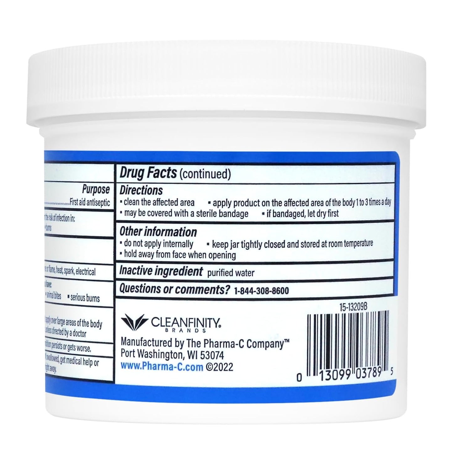 The Pharma-C Company 70% Isopropyl Alcohol Pads [100 count]. First Aid - Antiseptic Wipes - Extra Large - Alcohol for minor cuts, scrapes and burns.