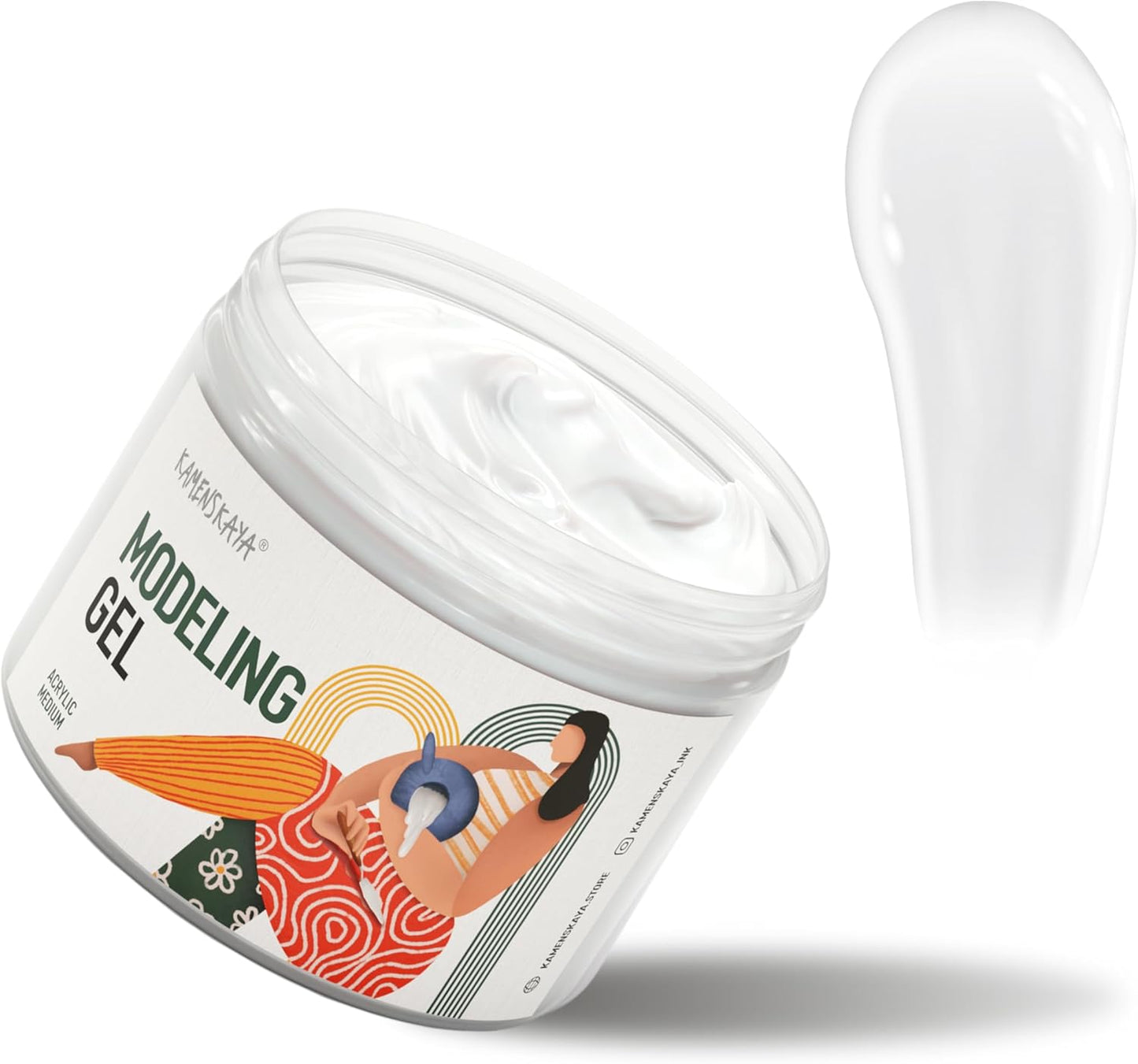 Kamenskaya Gel Medium for Acrylic Paint - 16.9 fl oz (500 ml)