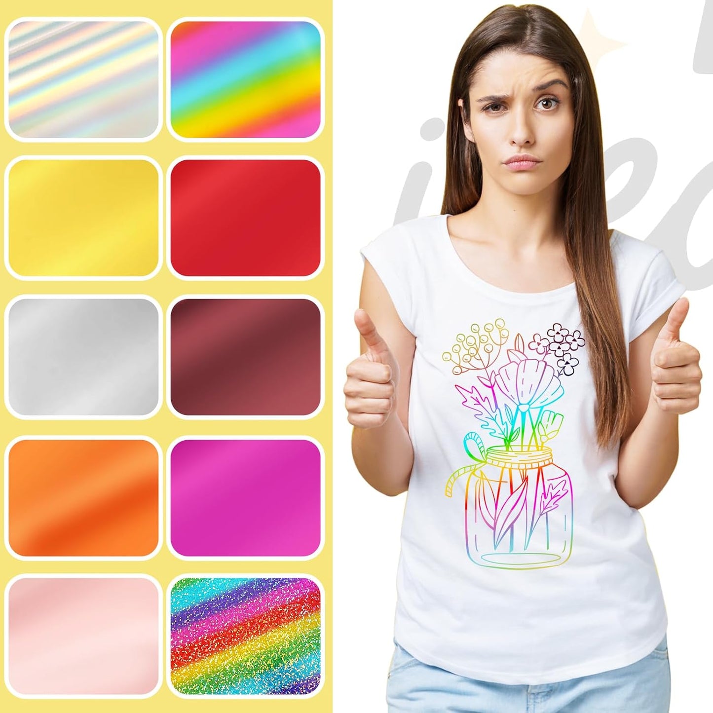 TECKWRAP Heat Transfer Vinyl Metallic Foil HTV - 12" x 5ft Chrome Iron on Vinyl for All Cutter Machine Heat Press Vinyl for Shirts Easy to Cut & Weed (Rose Red)