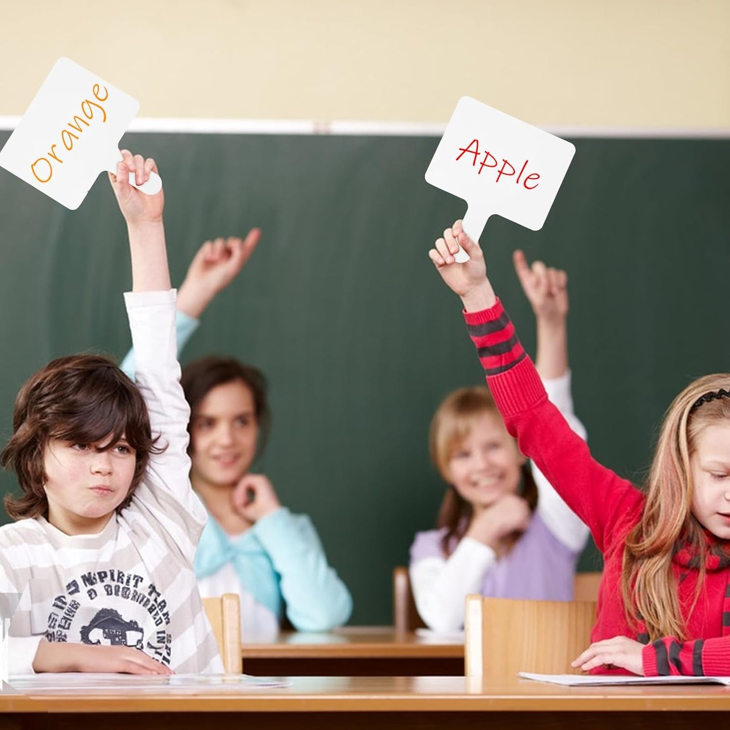 12 Pcs Dry Erase Answer Paddles, Auction Paddles Bulk, 9.8 x 8 Inches White Board, Double Sided Paddle for Students Classroom Office Meeting Voting Answers Shower Games Party