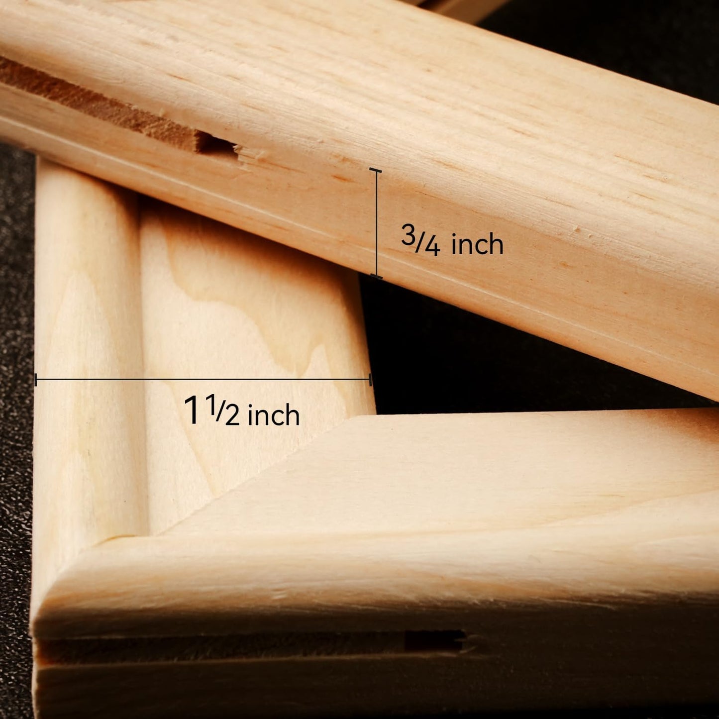 PHOENIX 18x24 Inch 2 Pack Artist Canvas - Large Stretched Canvases for Painting - 3/4 Inch Profile, 100% Cotton 11 Oz. Gesso Primed White Blank Professional Canvas Oil & Acrylic Paints