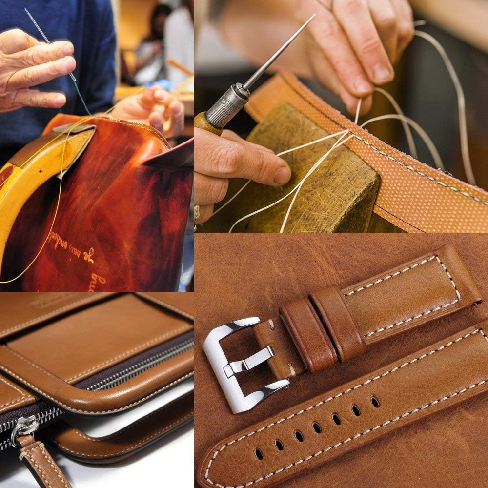 24 Colors Waxed Thread, Leather Sewing Thread,Hand Stitching Thread for Hand Sewing Leather and Bookbinding, 13Yards Per Color