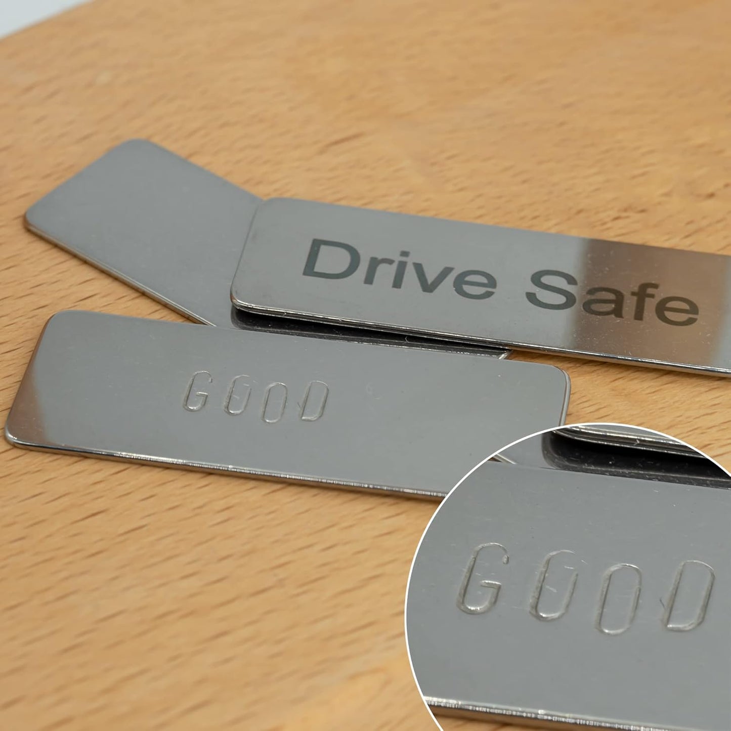 StayMax 304 Stainless Steel Engraving Blank Tags Rectangle Stamping Blanks Without Holes 1.96inch*0.7inch 25 Pack