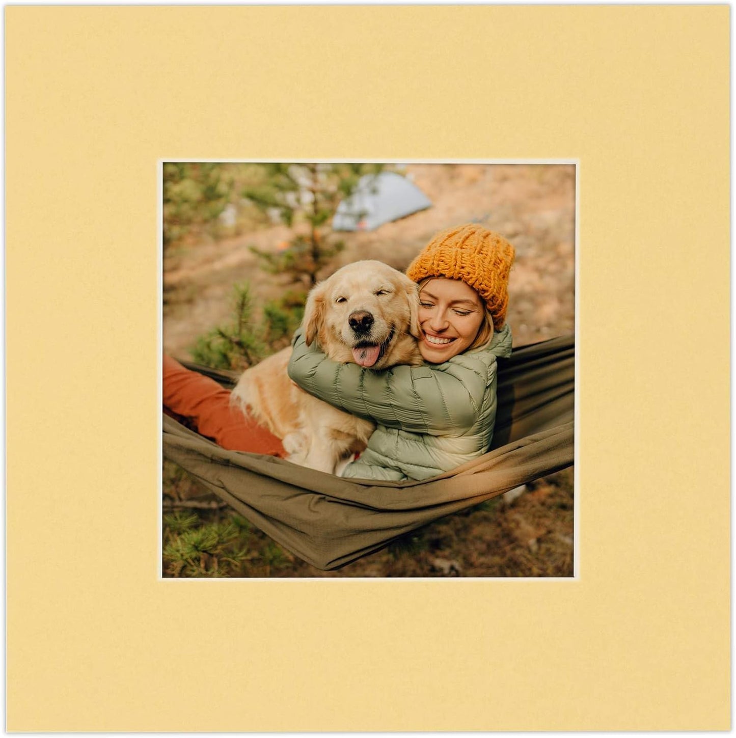Pack of 25 Acid Free 8x10 Mats Bevel Cut for 5x8 Photos - Marzipan Beige Precut Matboards With Backing Boards and Clear Photo Mat Bags For Pictures, Photos, Framing - 4-ply Thickness