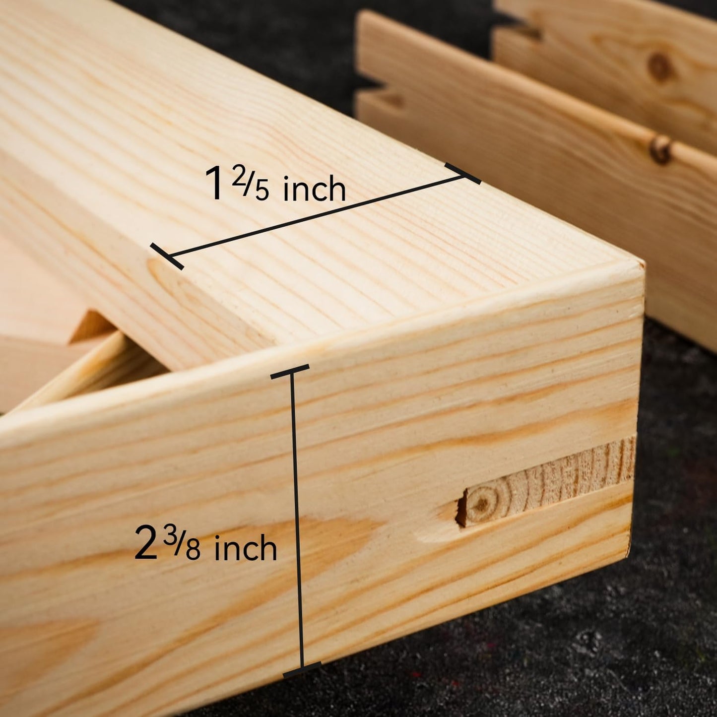 PHOENIX 36x36 Inch Museum Canvas - 2 3/8 Inch Thick Porfile Deep Large Stretched Canvas for Painting 1 Pack 100% Cotton 11 Oz. Gesso Primed White Blank Professional Canvas Oil & Acrylic Paints