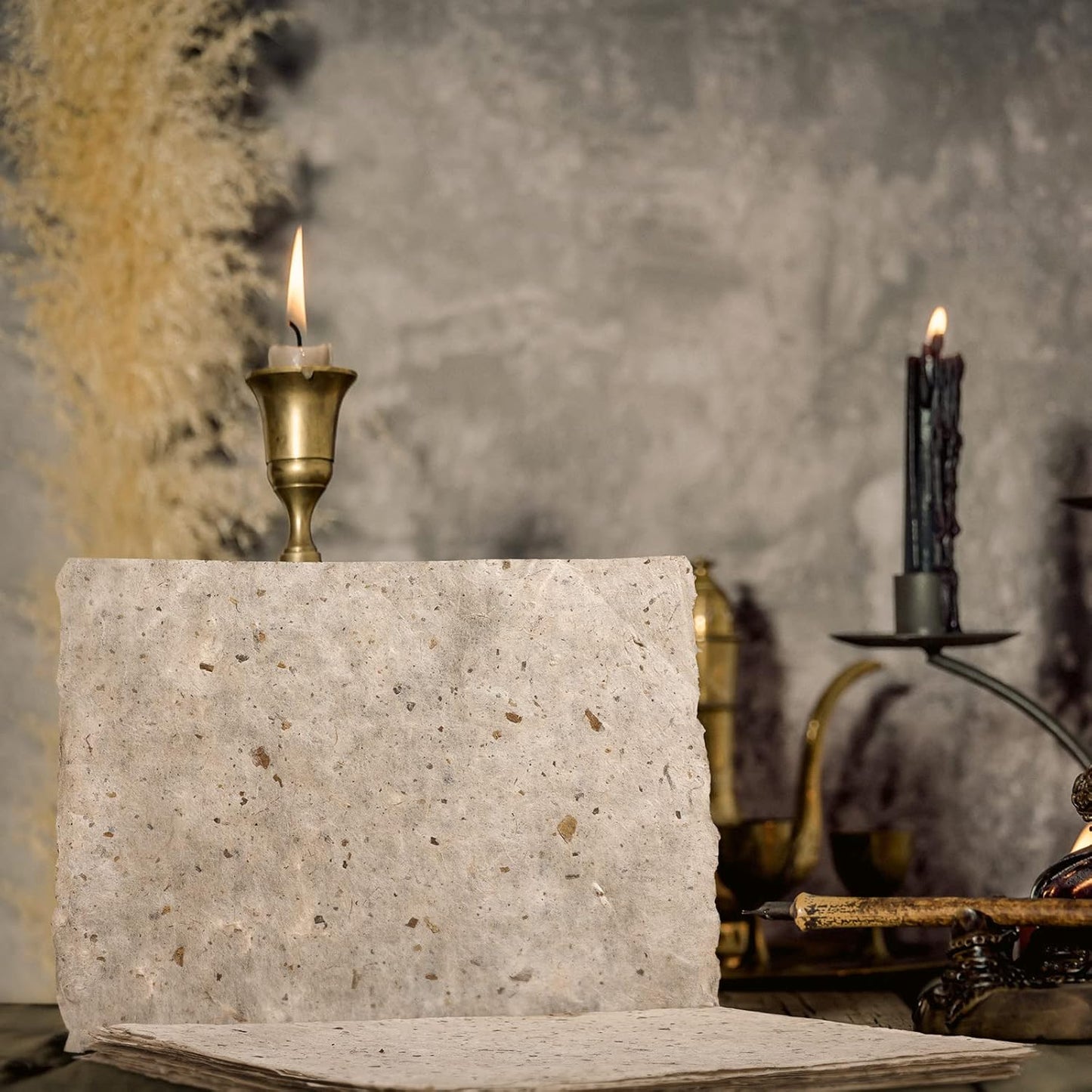 Geyee 50 Pcs 8.5 x 11 Inches Mulberry Rice Paper, Handmade Decoupage Paper Sheets Craft Vintage Washi Carfts DIY Painting for Kids Adults Calligraphy Drawing Writing Scrapbooking Art Supplies