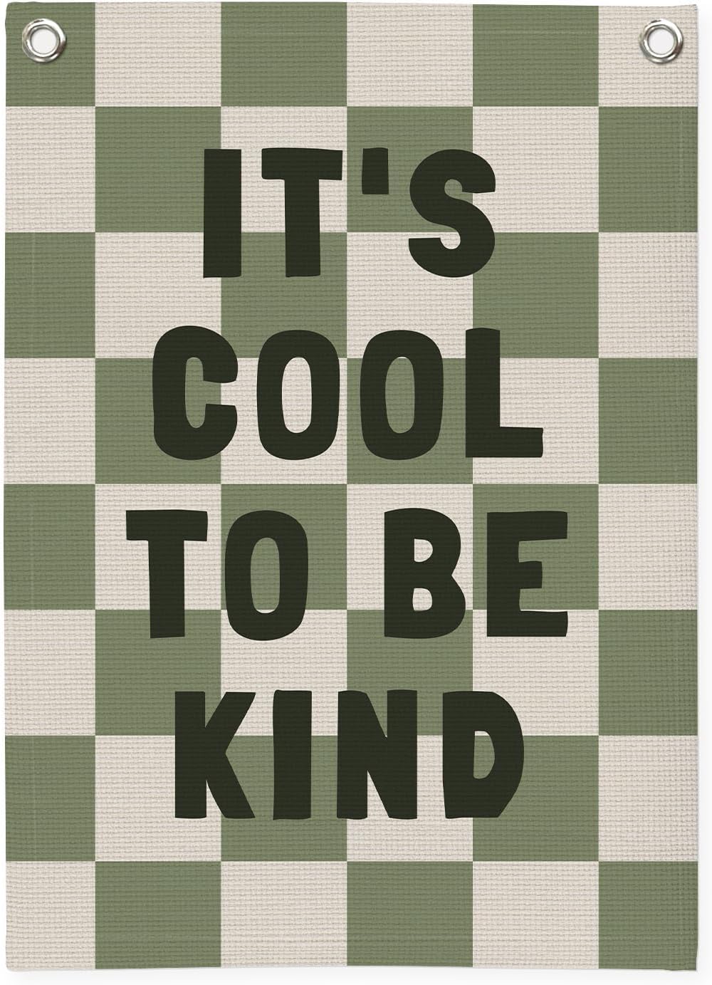 Kids Room Decor,Sage Green Classroom Wall Decor,It's Cool to Be Kind Banner,Baby Nursery Decor Wall Hanging Flag for Bedroom Playroom Classroom Kids Rroom 18x25 Inch