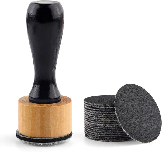 Bundle -Mini Blending Tool Sets,Include 2 PCS Foam Replacment Foam Pads and 20 Pieces Sanding Discs Medium-Grit Sandpaper for Drawing Distressing Blending and Removing the Extra Colors Arts Supplies