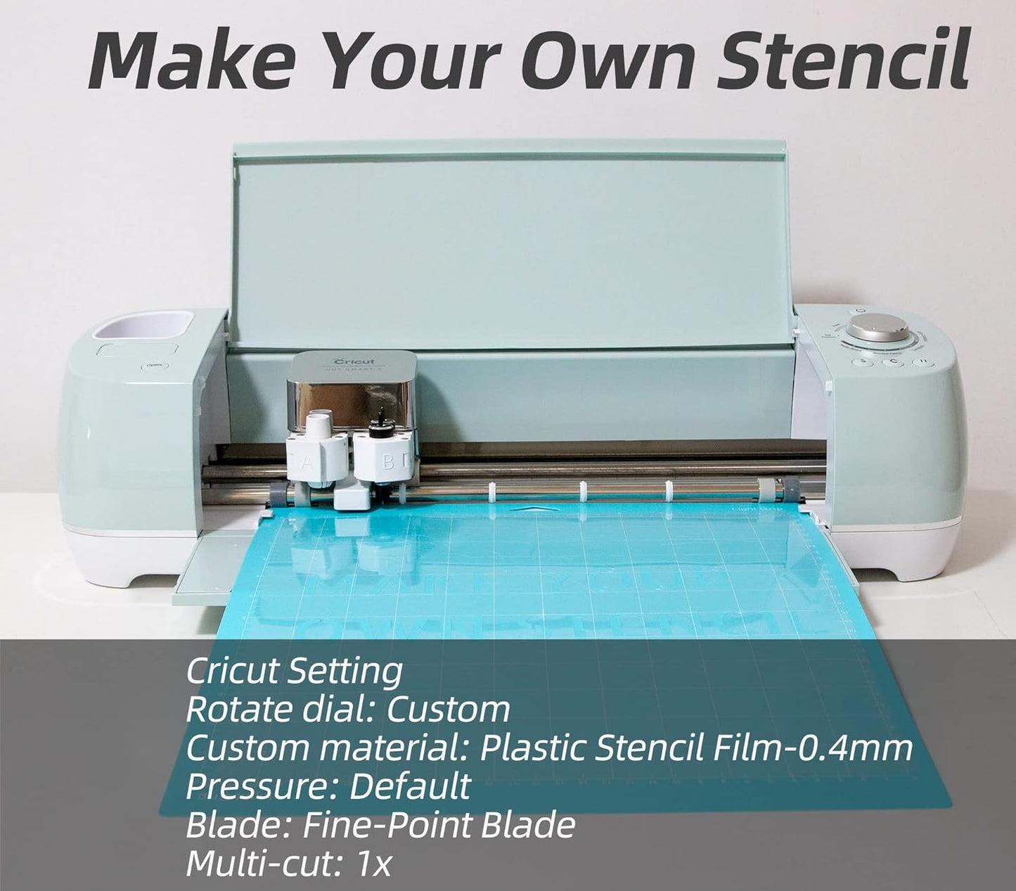 20PCS 4 Mil Blank Mylar Stencil Sheets, 12 X 12 Inch Clear Plastic Sheets for Cricut Crafts and Cutting Machine