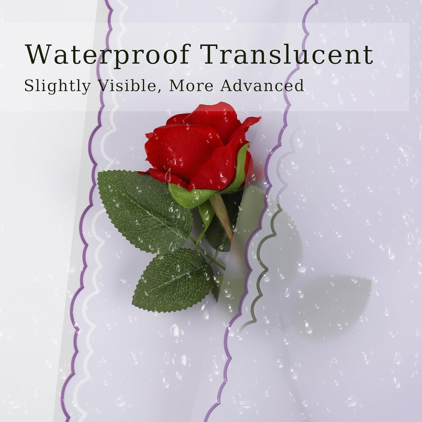 FUHITIM 20 Sheets Flower Wrapping Paper - Waterproof Floral Bouquet Wrapping Paper, Florist Supplies Packaging Paper for Wedding Birthday Gift DIY Crafts (Lavender Purple)