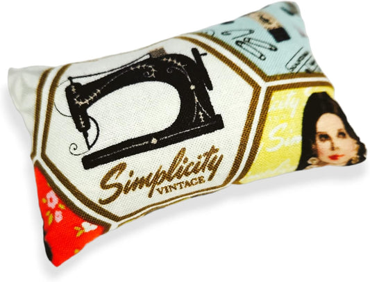Emery Pincushion for Sewing - Filled with Abrasive Emery Sand - Handmade in USA (Retro Girl Sew Over It)