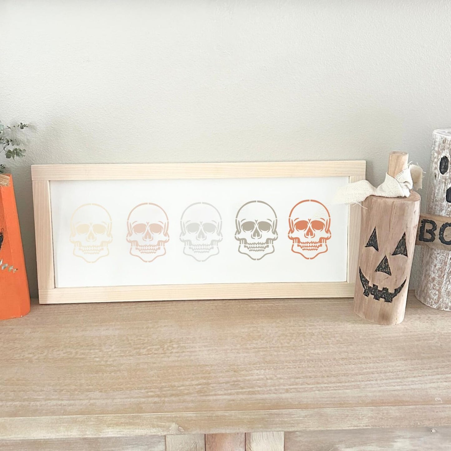 Skulll Stencils for Painting 3inch Reusable Skulls Stencil Template Paint Stencils for Painting on Wood Wall Card Fabrics