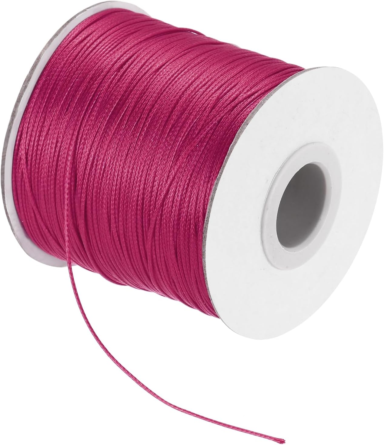 MECCANIXITY Waxed Cord 0.5mm Waxed Polyester Cord 175 Yard Wax String for Bracelet Making, Necklaces, Beading, Jewelry Making and DIY Crafts(Dark Rose Red)
