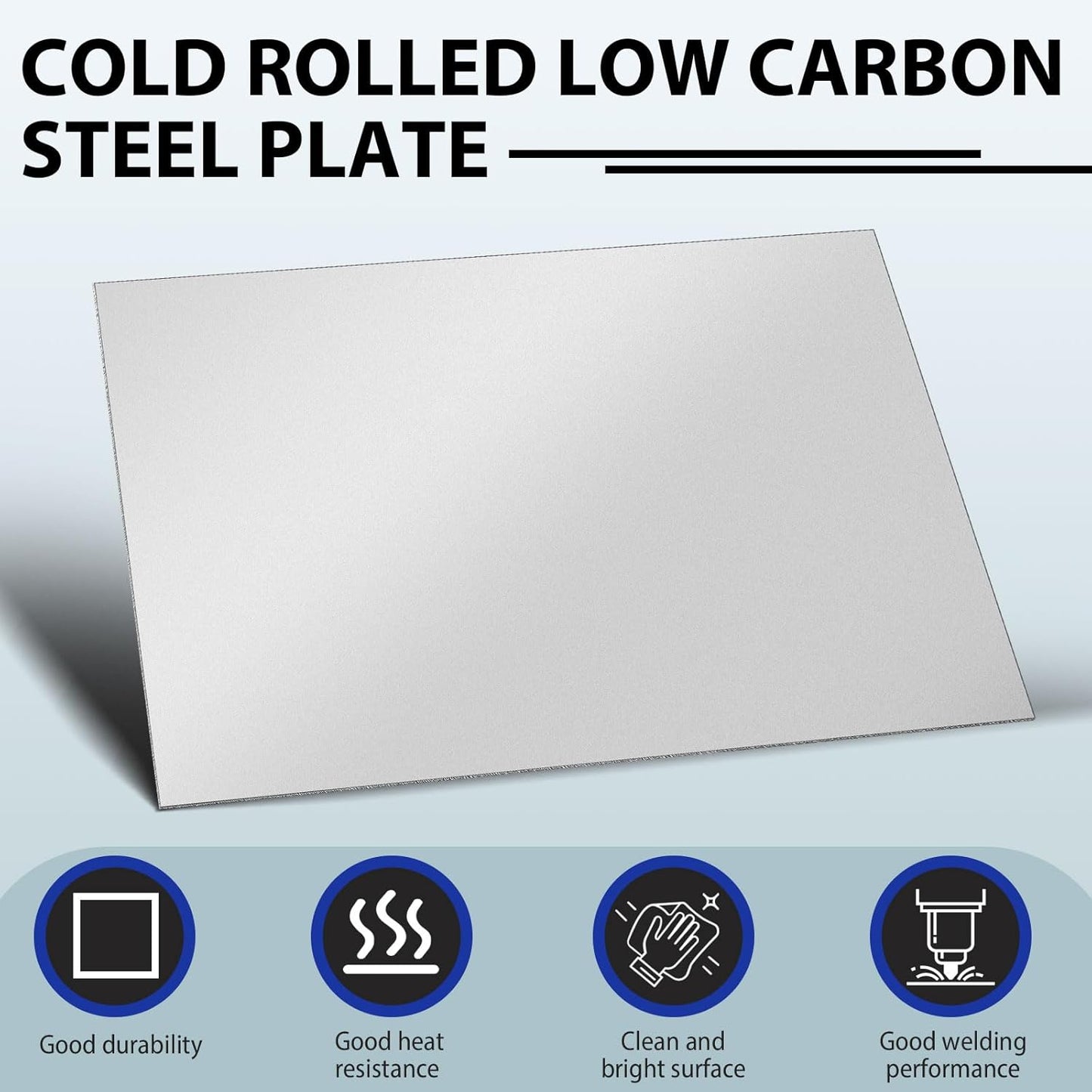 2 Pcs 16 x 12 Inch Mild Steel Sheet Cold Rolled 16 Gauge Metal Plate Weldable Metal Sheets for Professional Industrial DIY Use, Clean Surface Easy to Weld