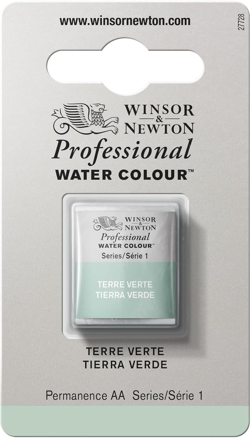 Winsor & Newton Professional Water Colour Paint, Half Pan, Terre Verte