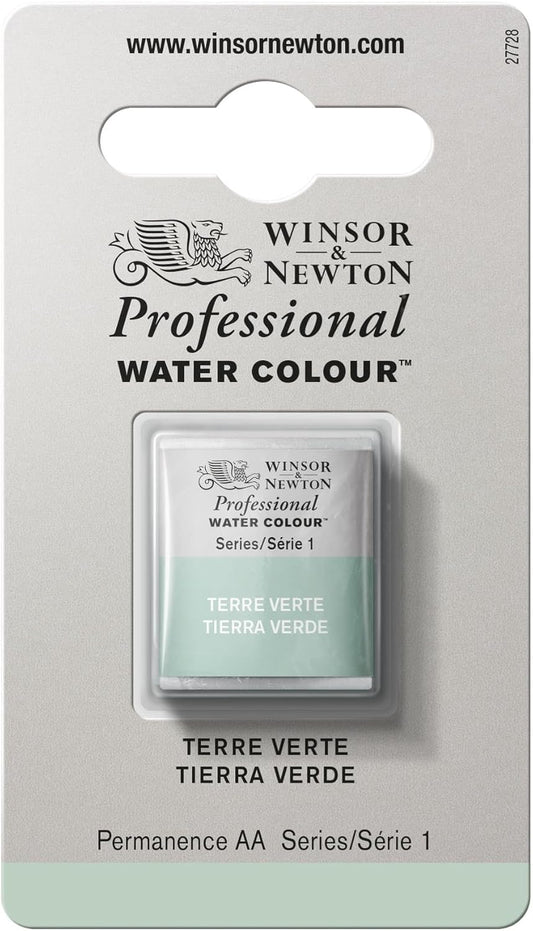 Winsor & Newton Professional Water Colour Paint, Half Pan, Terre Verte