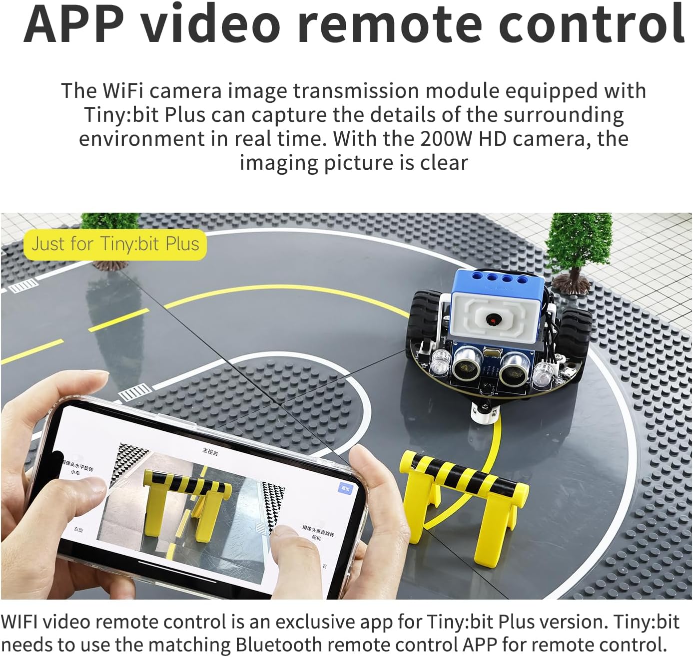 Yahboom Microbit Robot Car Remote Control,Esp32 Camera Module,Line Tracking, Ultrasonic,Tracking Sensor,Infrared Receiver,Searchlight,Programming for Kids STEM (Without V2)