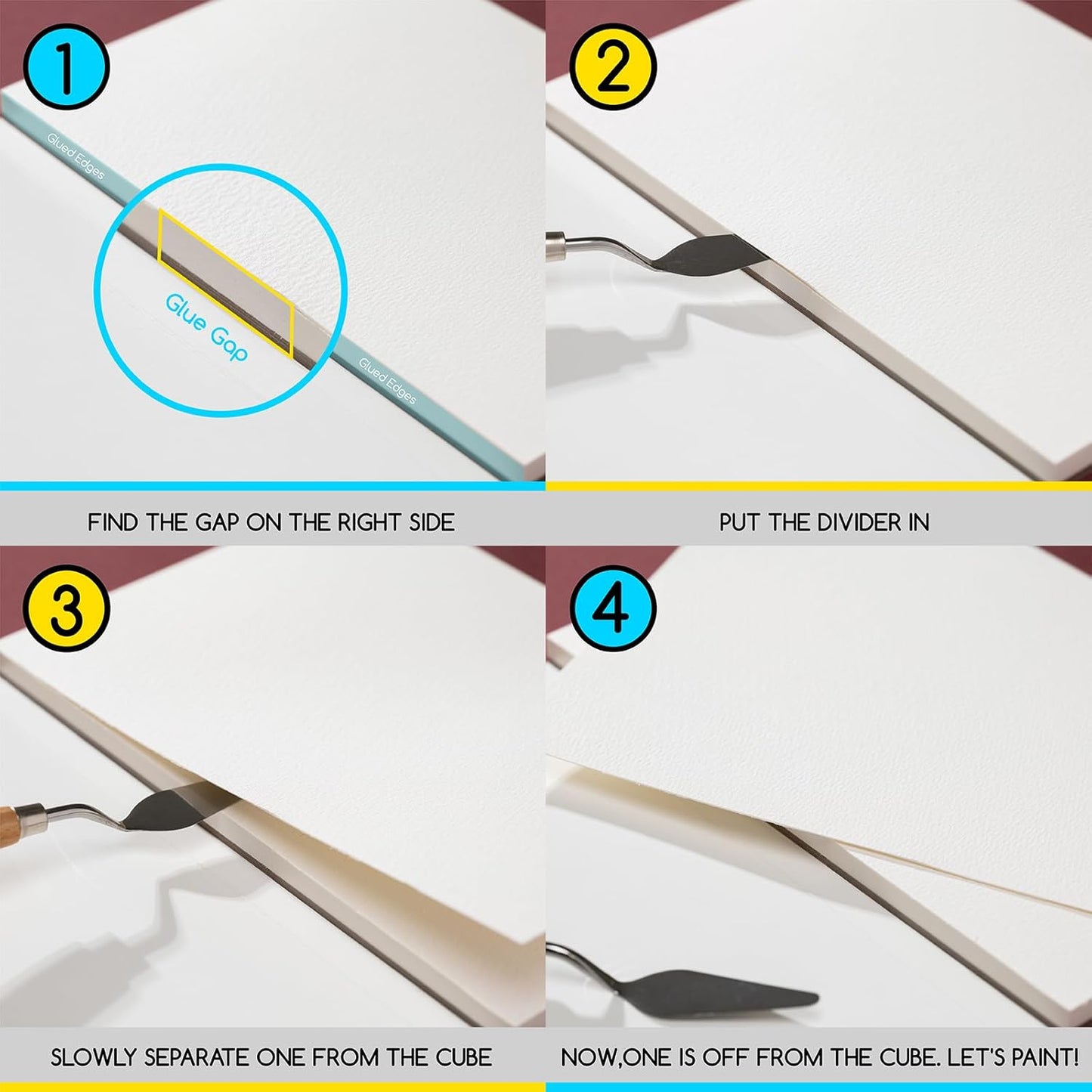 MEEDEN Watercolor Paper Block, 100% Cotton Watercolor Paper Pad of 20 Sheets, 140lb/300gsm, Acid-Free Art Paper for Watercolor, Gouache, Ink and More, 5" x 7" Rough Grain