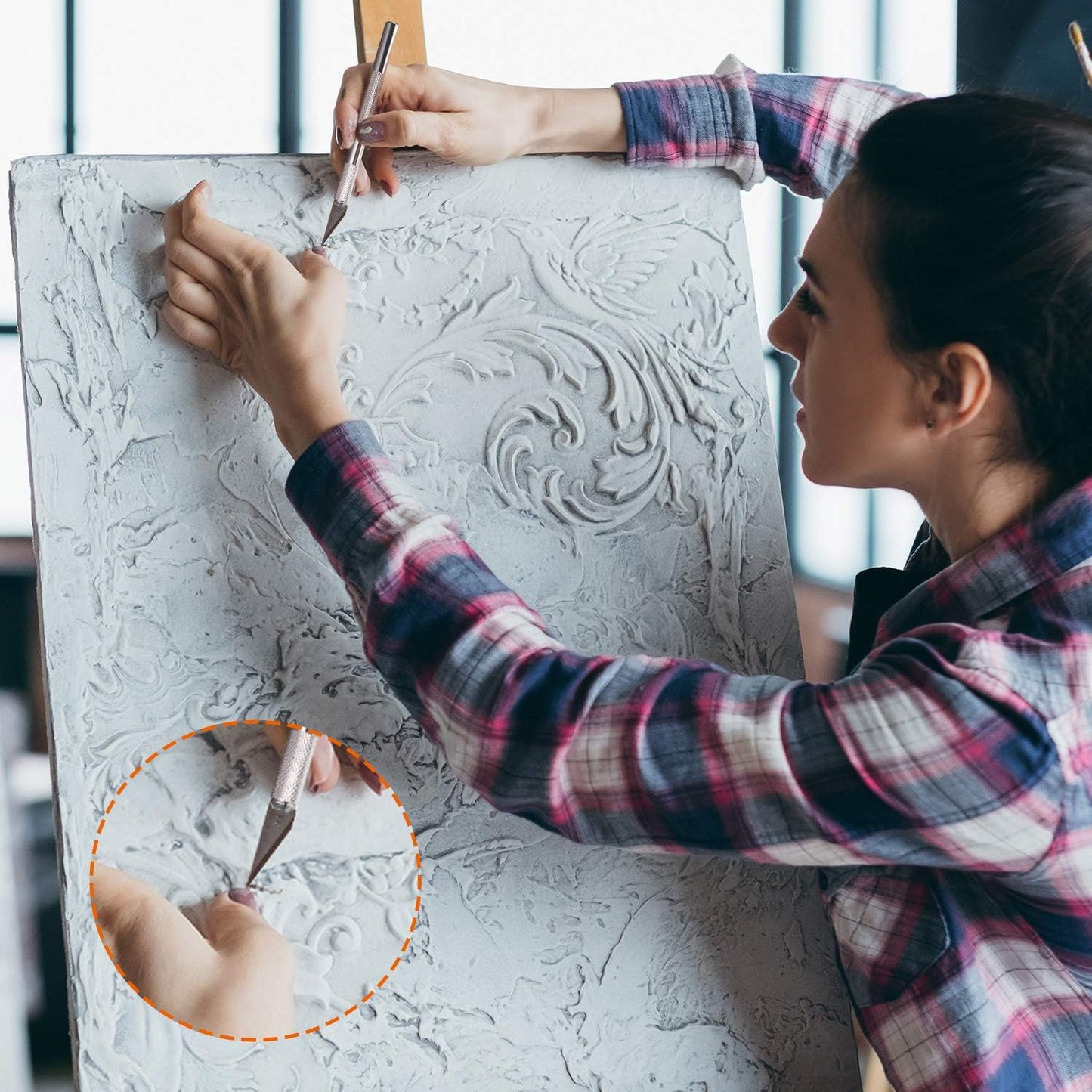 15 Pack Exacto Knife Set, Hobby Knife, Back to School Supplies Craft Knifes Kit for Art, Carving, DIY, Scrapbooking, Art, Cutting, Stencil(Silver)