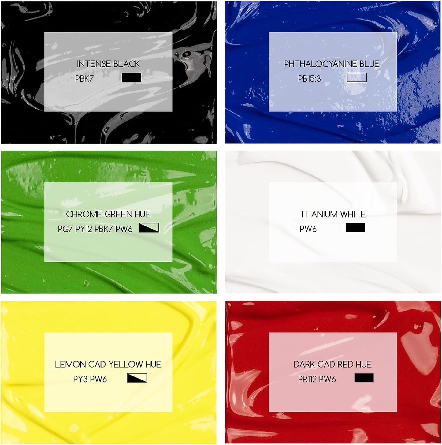 MEEDEN Acrylic Paint Set 1L: 6 Colors Large Bulk 33.8 oz Acrylic Paints - Heavy Body Gloss Art Paints for Canvas Crafts Pumpkins Painting