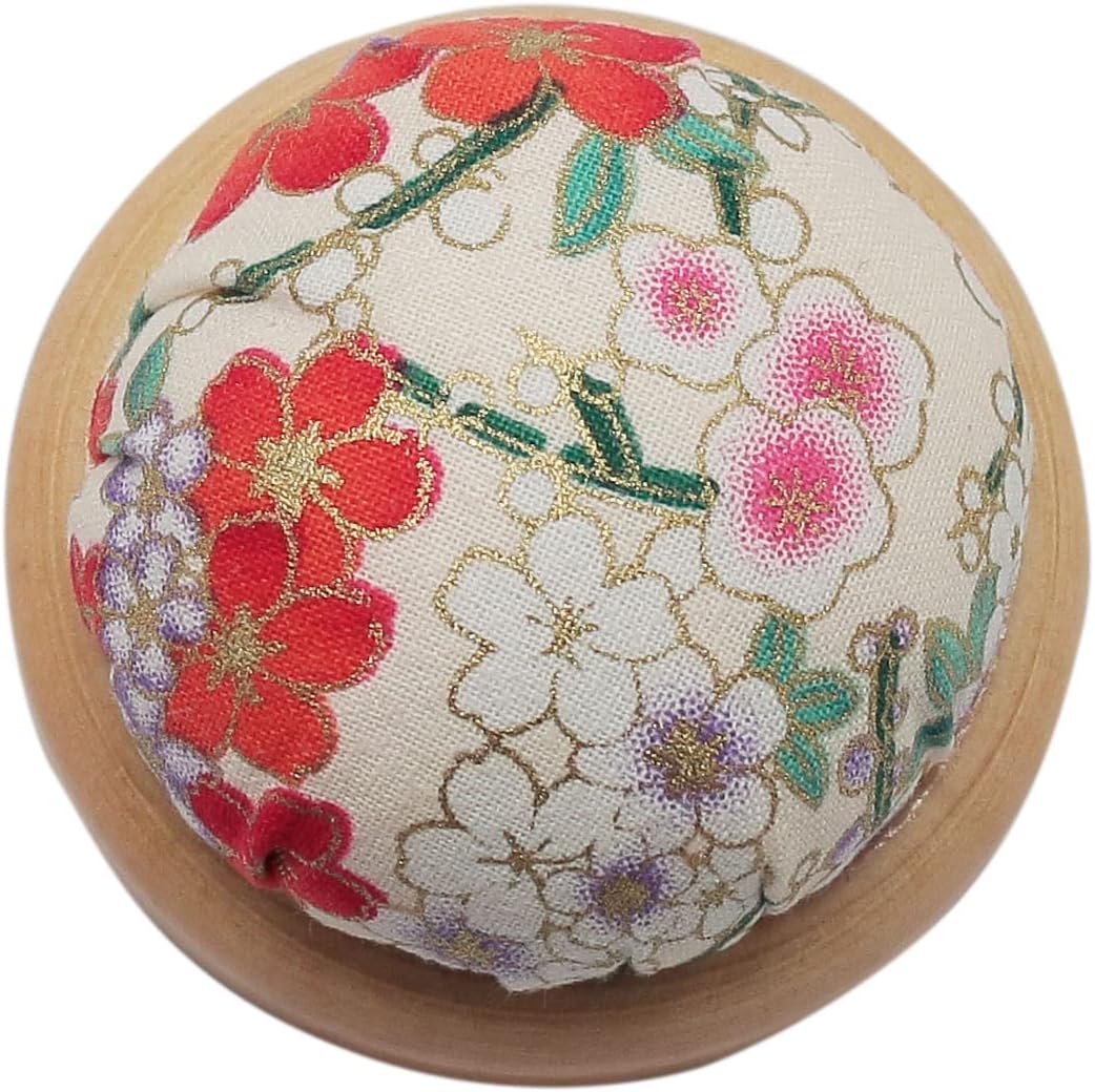 Pin Cushion Wooden Base Round Needle Pincushions Needles Holder Handmade DIY Sewing Tools