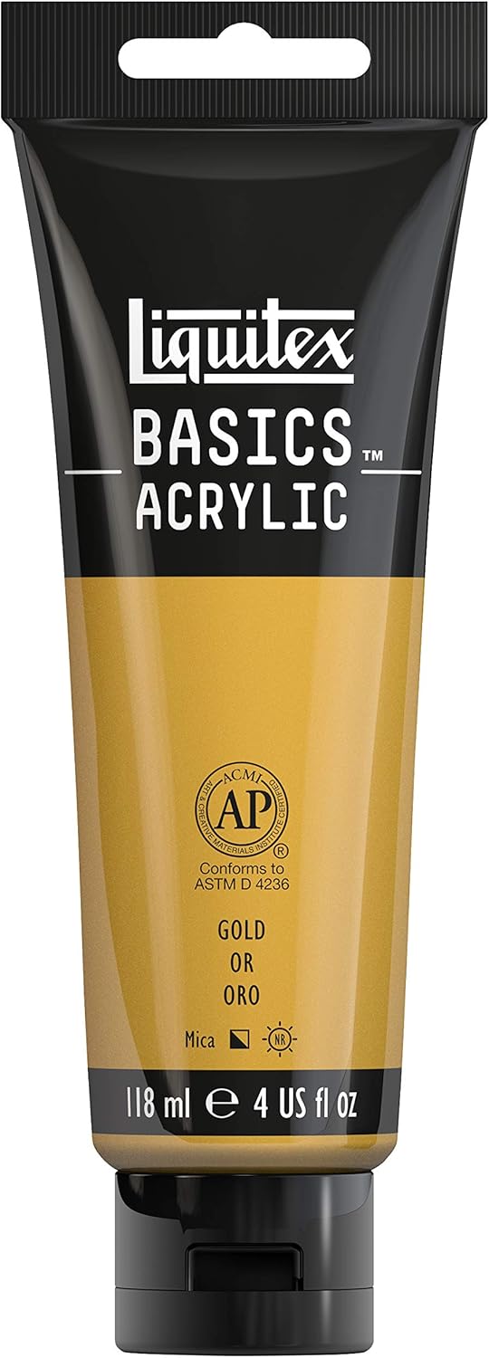 Liquitex BASICS Acrylic Paint, 118ml (4-oz) Tube, Gold