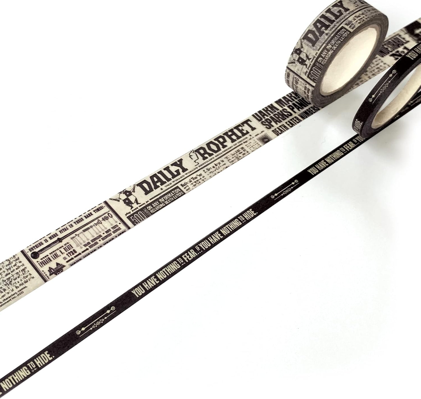 Paper House Productions Harry Potter 3-Pack Set of 2 Foil Accent Washi Tape Rolls for Scrapbooking and Crafts - Daily Prophet News