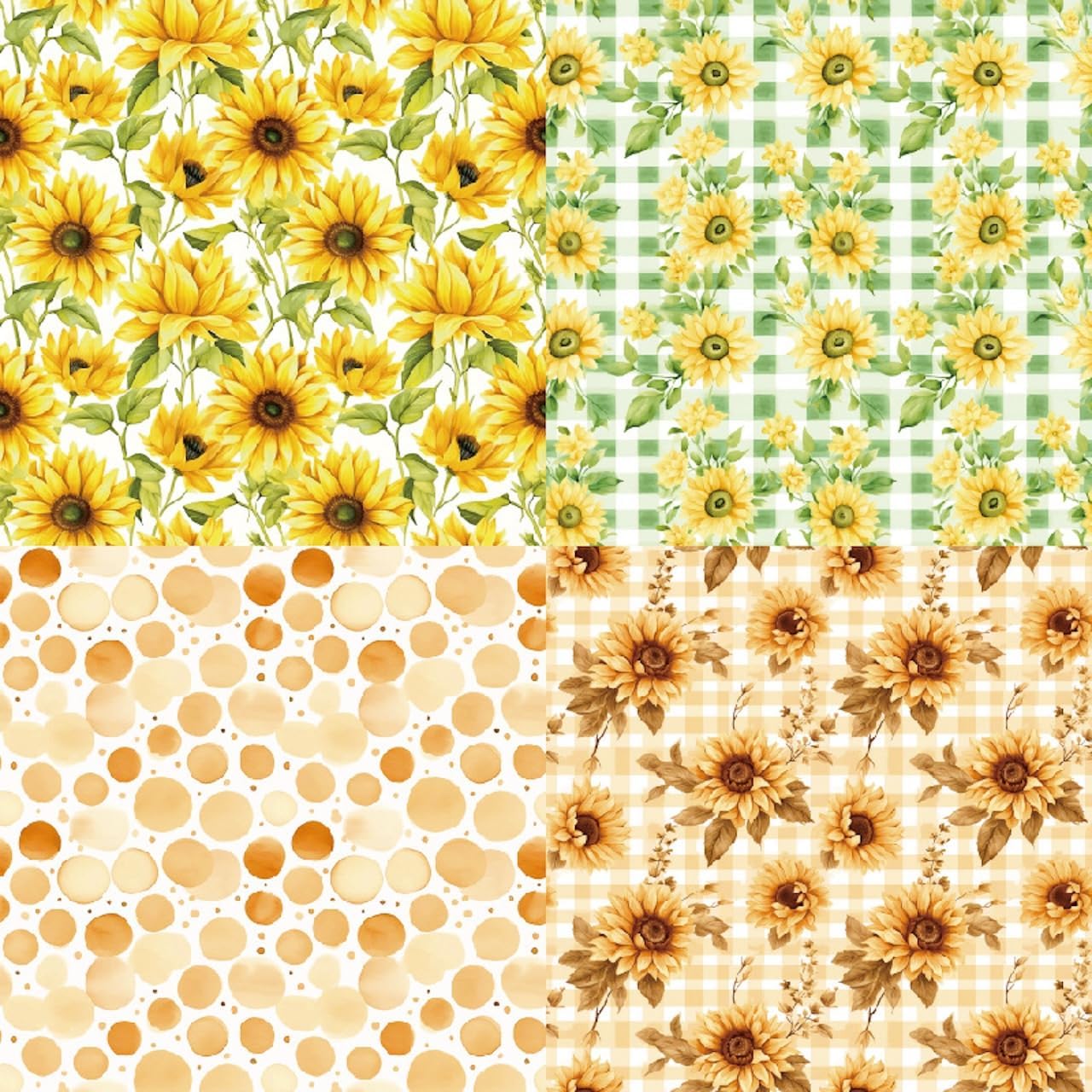 Sunflower Scrapbook Paper Pad 6×6 inch, 24 Sheets Single-Sided Craft Paper for DIY Crafting, Card Making, and Scrapbooking – Ideal for Summer Themed Projects