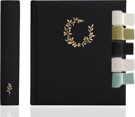 Premium Scrapbook Album – Photo Album with Writing Space – 100 Pages for Multiple Sizes 4x6, 5x7, 6x8, 8x10 – Holds 500 Photos – Wedding, Baby, Travel & Family Memories