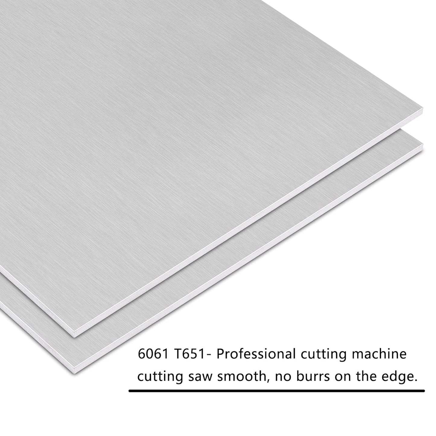 2Pack 6061 T651 Aluminum Sheet Metal 6 x 12 x 1/32(0.0315”) Inch Flat Plain Aluminum Plate Covered with Protective Film, Heat Treatable Rectangle 0.8mm Aluminum Metal Plate for Crafting, Industrial