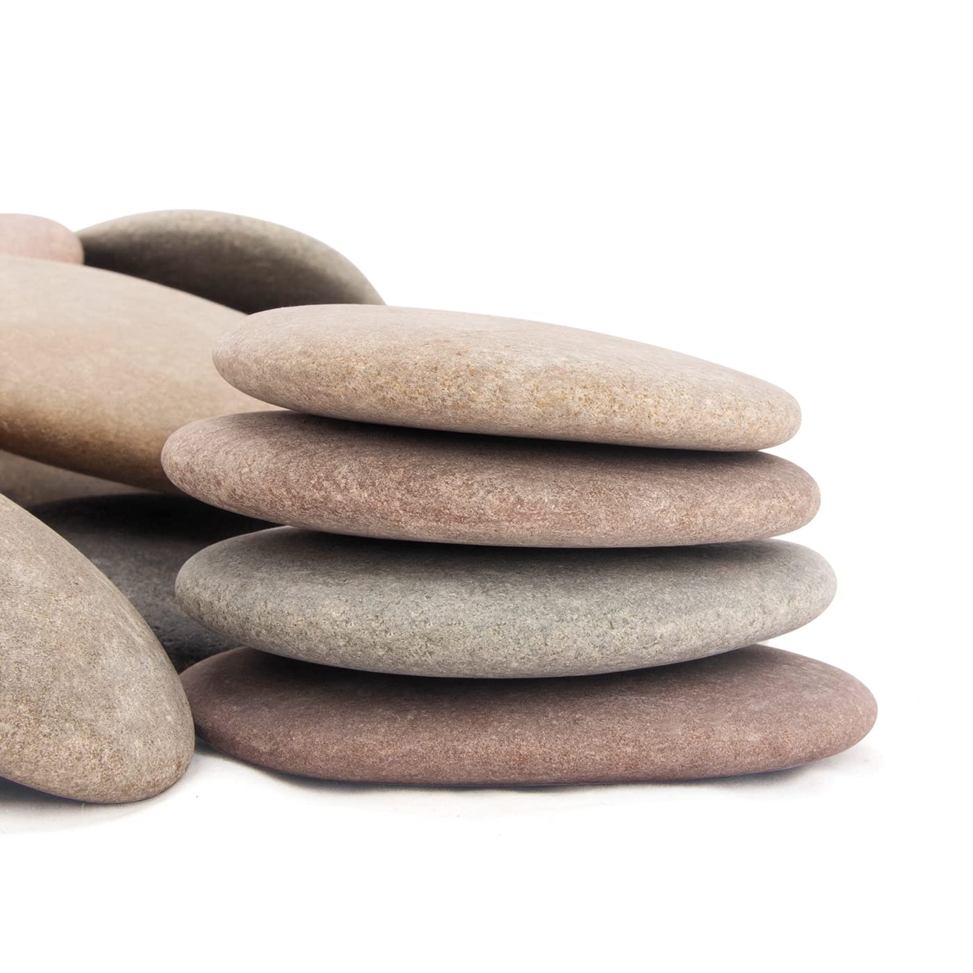 [About 30 PCS - 35 PCS](18 Pounds) Painting Rocks,3"-4.8" River Rocks,Flat Rocks,Painting Stones,Naturally Stones,Arts Rocks,Craft Rocks,DIY Rocks