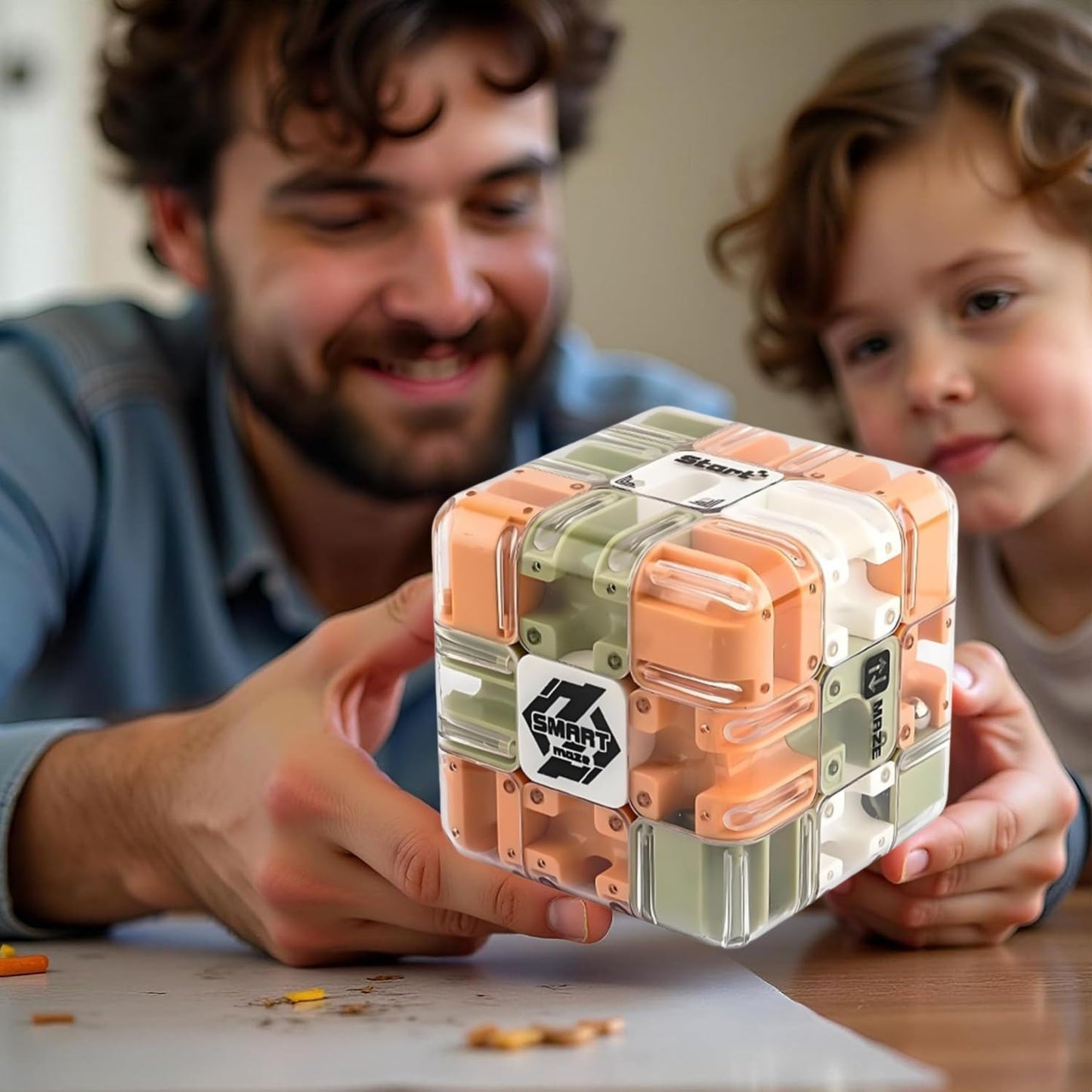 Large 3D Puzzle Maze Cube - Engaging Brain Teaser Toy, High Difficulty 3D Maze Cube & Ball, Stress Relief & Logic Development Puzzle, Spatial Awareness Brain Training Toy Educational Gift (1 PC)