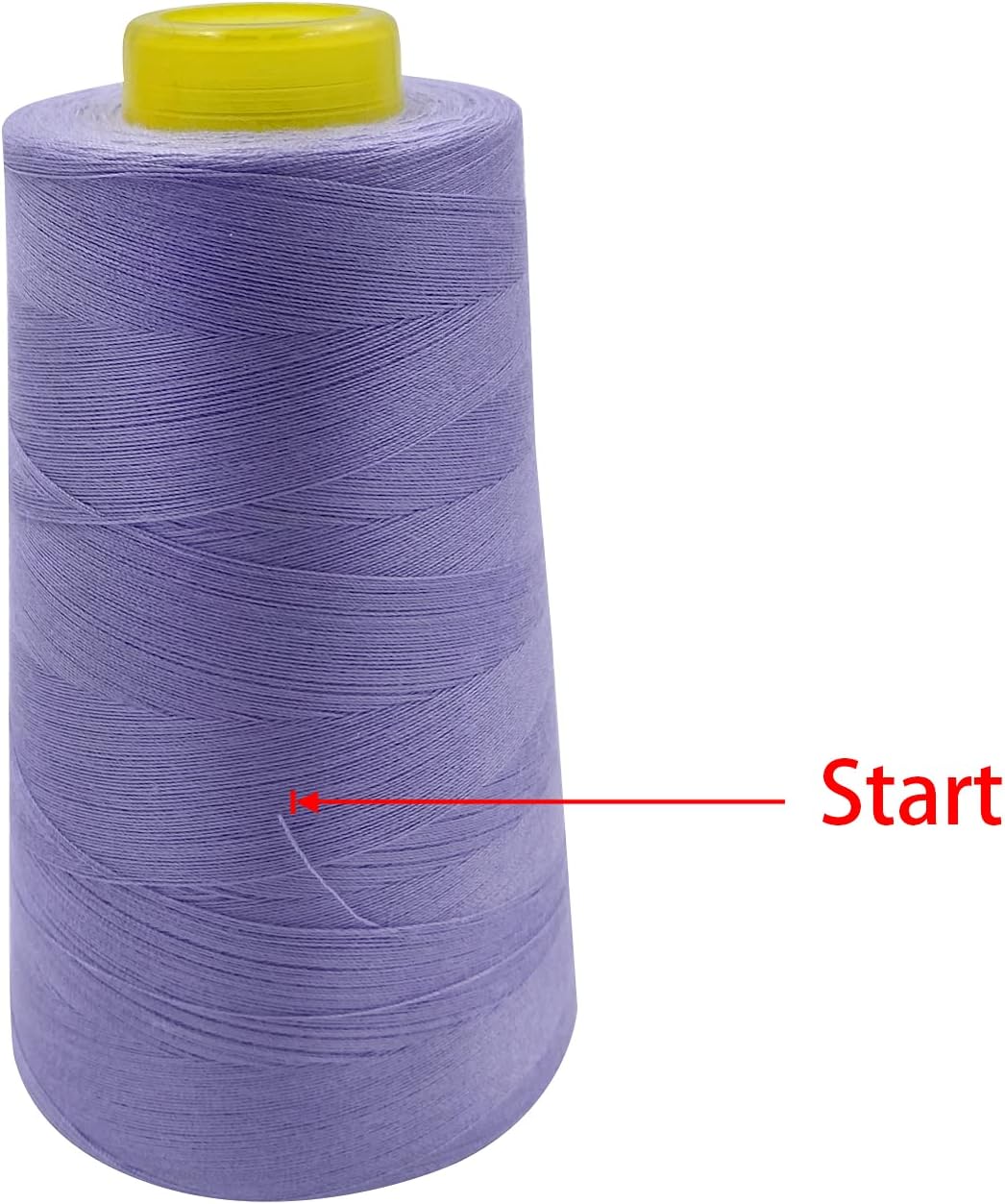 Tortoise 4 Cones of 3000 Yards Each Spool Thread for All Purpose, Serger, Overlock, Quilting, Sewing Machine - 100% Polyester, Light Purple