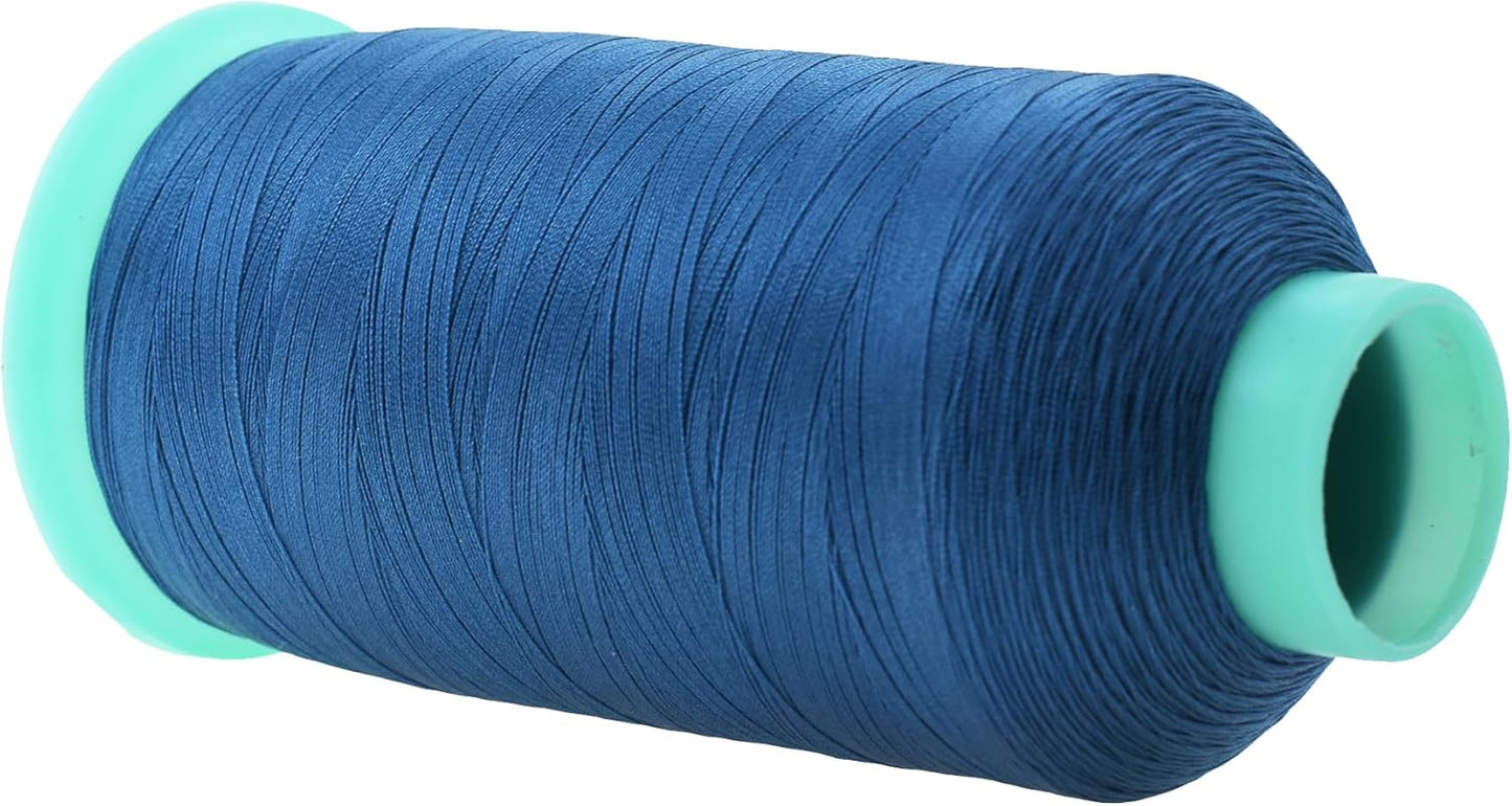 Mandala Crafts Bonded Nylon Thread Airforce Blue Heavy Duty Sewing Threads - 2843 YDs Size 46 210D T45 Tex 45 Thread for Leather Jeans Weaving Outdoor Marine Upholstery Threads