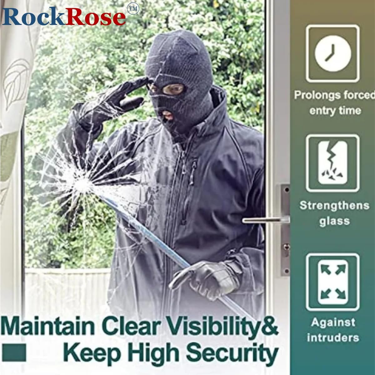 UV 99% VLT 35% Security and Safety 4 Mil Color Window Film Shatterproof Anti Shatter Tempered Glass Film for Home and Office Windows (VLT 35%, 60 in x 100 FT)