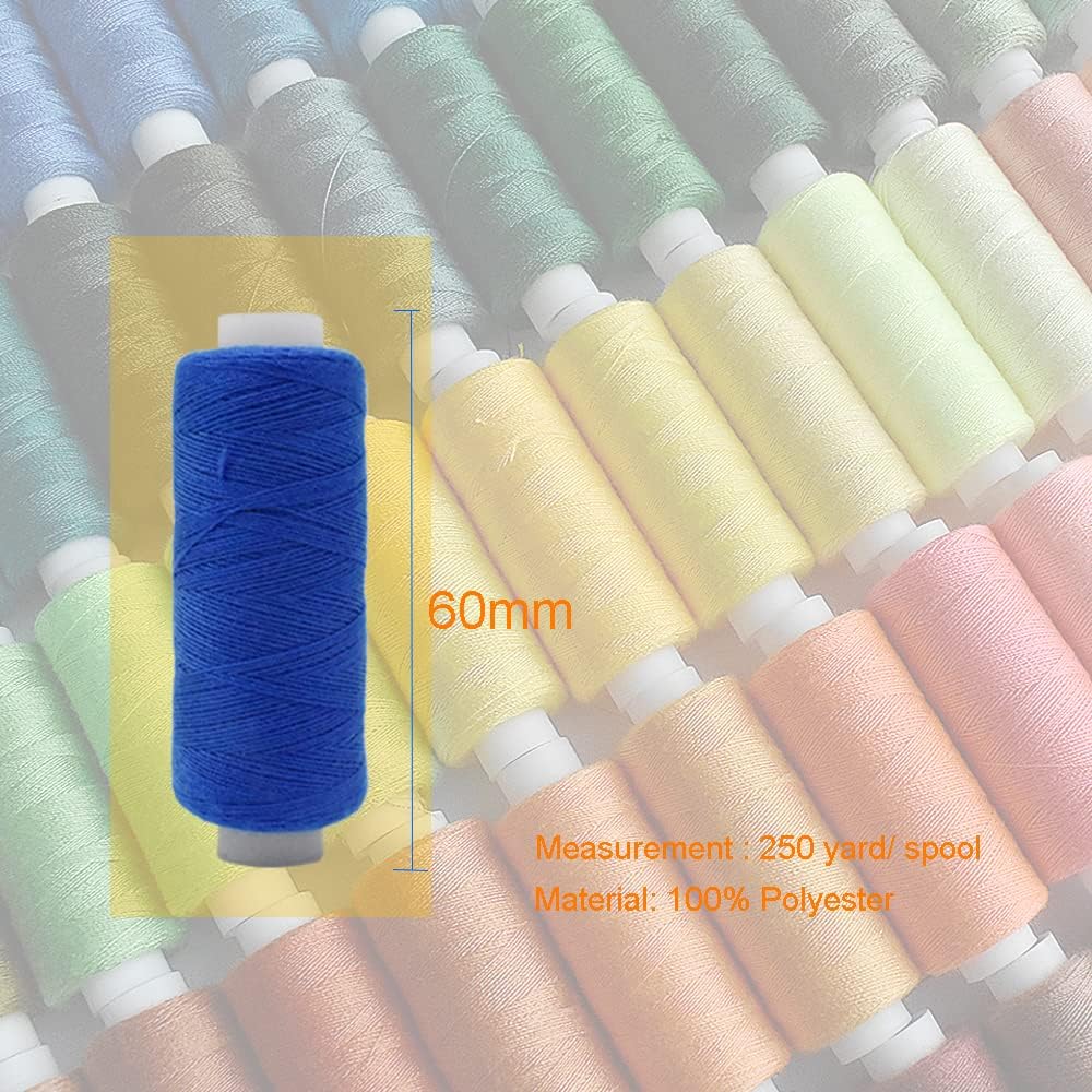 Sewing Threads Kits, All Purpose 100 Color Spools Polyester Thread Quilting Thread Assortment for Hand Machine Sewing Embroidery