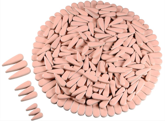 200g Petal Droplet Shaped Ceramic Mosaic Tiles for Crafts, Vibrant Colors, Ceramic Tiles for Mosaic Making Kits, DIY Arts and Crafts (Pink)