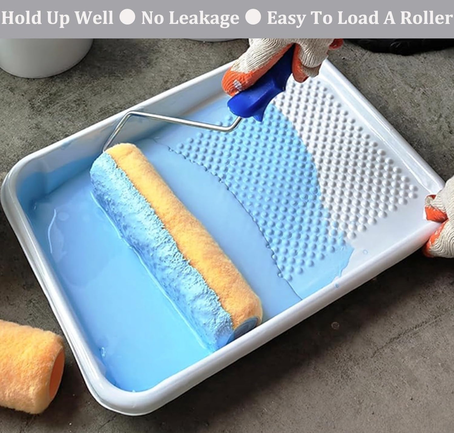 Great Andrew Paint Tray Liners 9 Inch, 13 Pack Disposable Paint Roller Tray Liners, Paint Pan Textured Liners for House Painting Projects, Home or Commercial Use