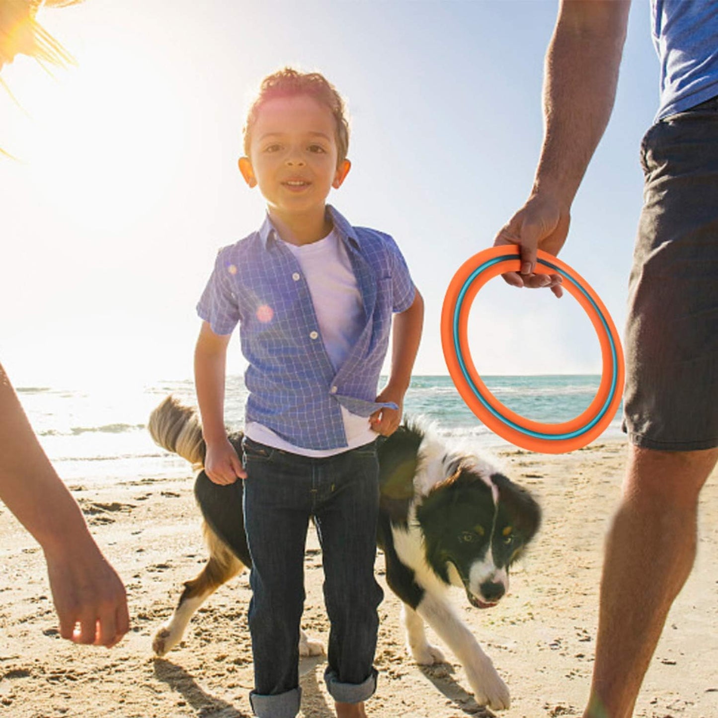 Flying Disc for Kids Adults 11 inch Flying Ring, 3 Pack Beach Backyard Sports Play Soft Discs，Best Sport Outdoor Tossing Toy Gift for 4+ Year Old Boys Girls Family 3PCS (Yellow，Orange & Turquoise)