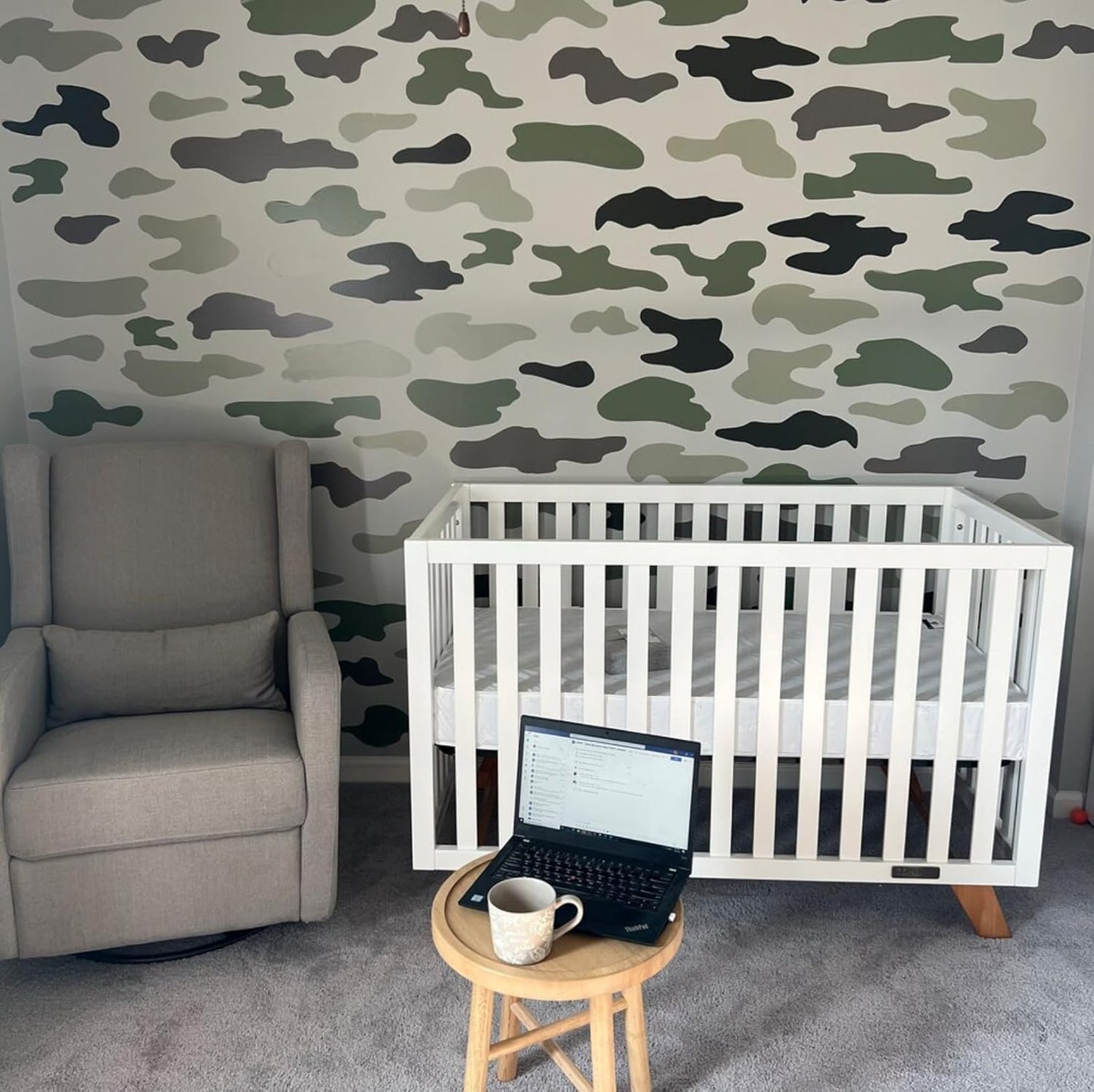Camo Paint Stencils 12inch Camouflage Stencils Reusable Camo Stencil for Spray Paint Wood Canvas Paper Fabric Floor Wall Tile